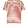 SS23-150550-294_1.Glory V-SS Stripe Tee Fiery Coral (1)