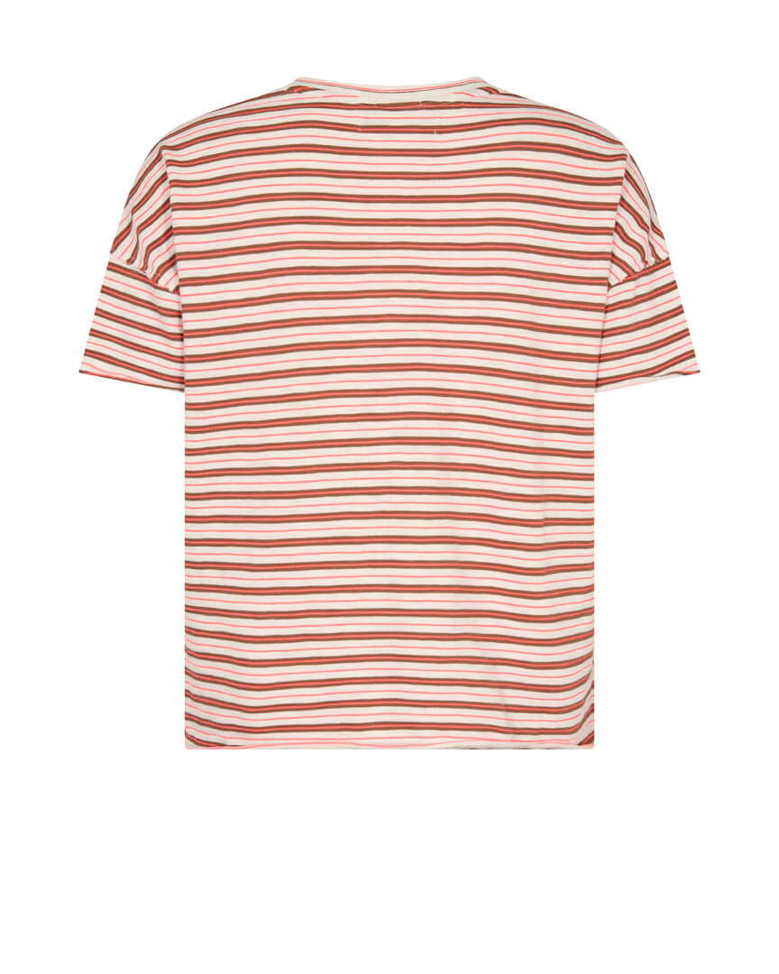 SS23-150550-294_2.Glory V-SS Stripe Tee Fiery Coral (1)