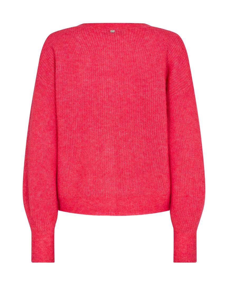 SS23-150690-296_2.Thora V-Neck Knit Cardigan Teaberry (1)