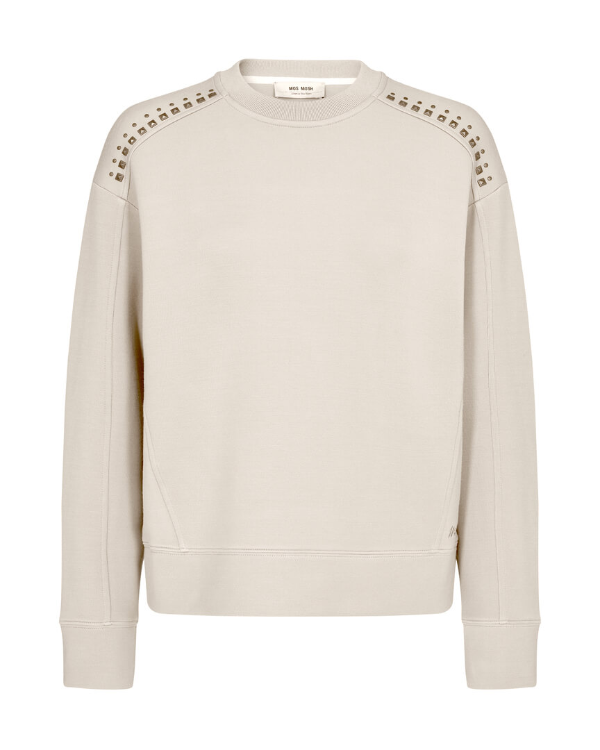 SS23-150870-175_1.Fortier O-LS Stud Sweatshirt Birch (1)